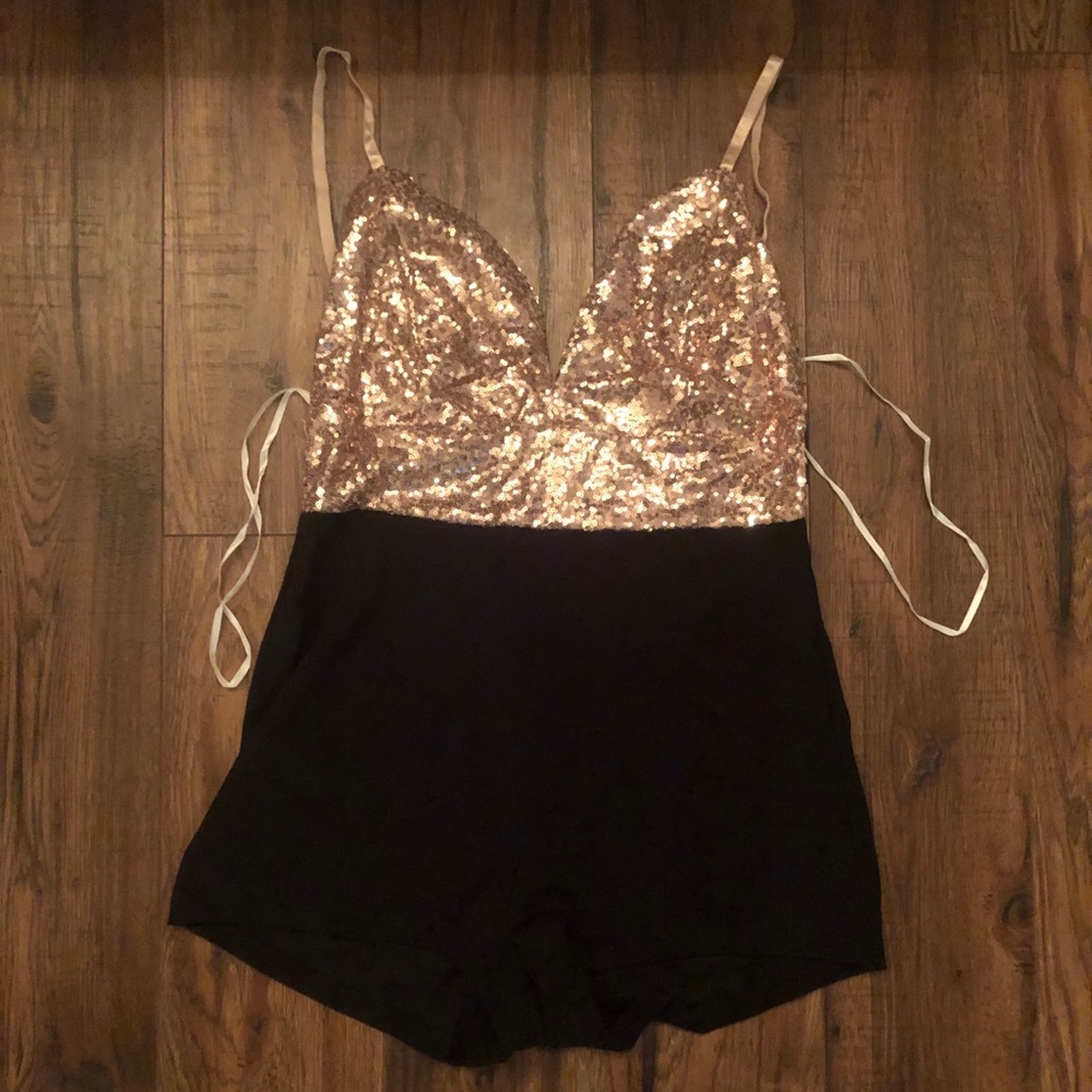FashionNova Full of Surprise Sequin Romper